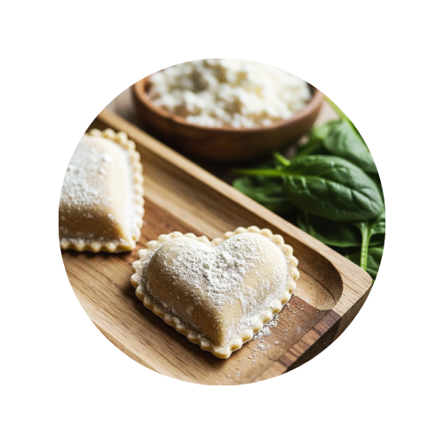 Cuoricini ricotta e spinaci sfoglia verde (Febbraio)