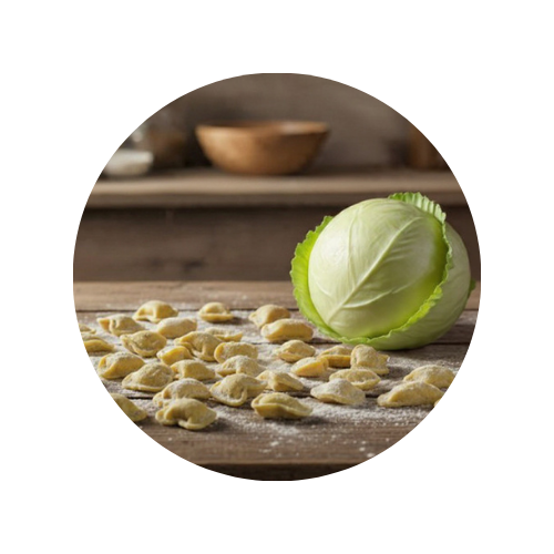 Agnolotti al cavolo verza ( Ottobre - Gennaio )