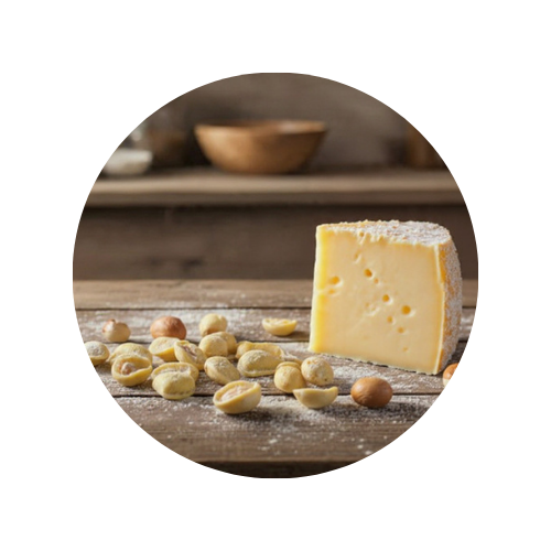 Agnolotti del plin solo con “Nocciola Piemonte IGP” e toma