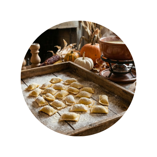 Ravioli alla zucca ( Ottobre - Marzo )